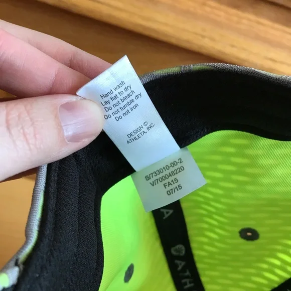 Athleta baseball hat gray and neon green - Picture 5 of 5